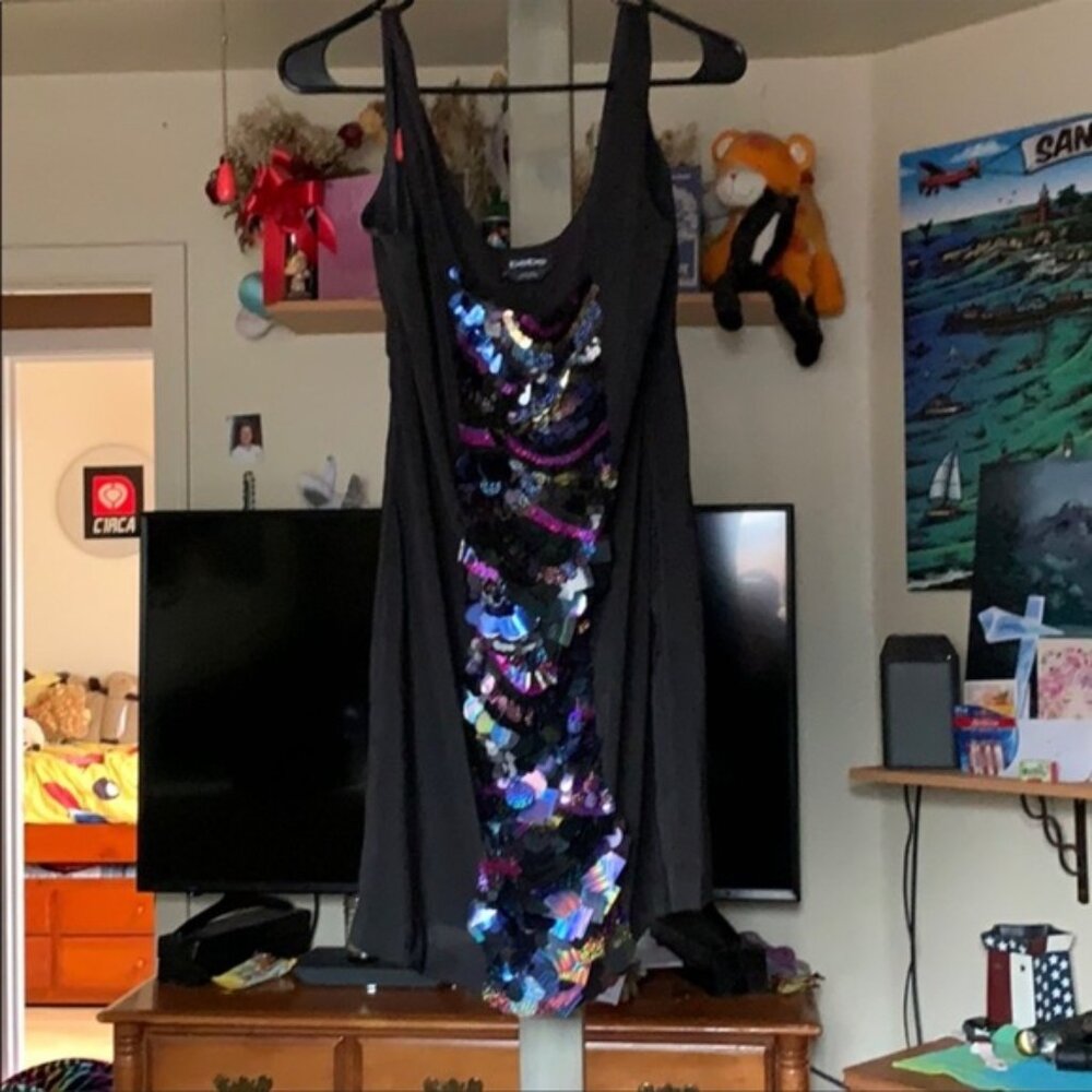 BEBE Limited Edition Sequin Embellish Dress